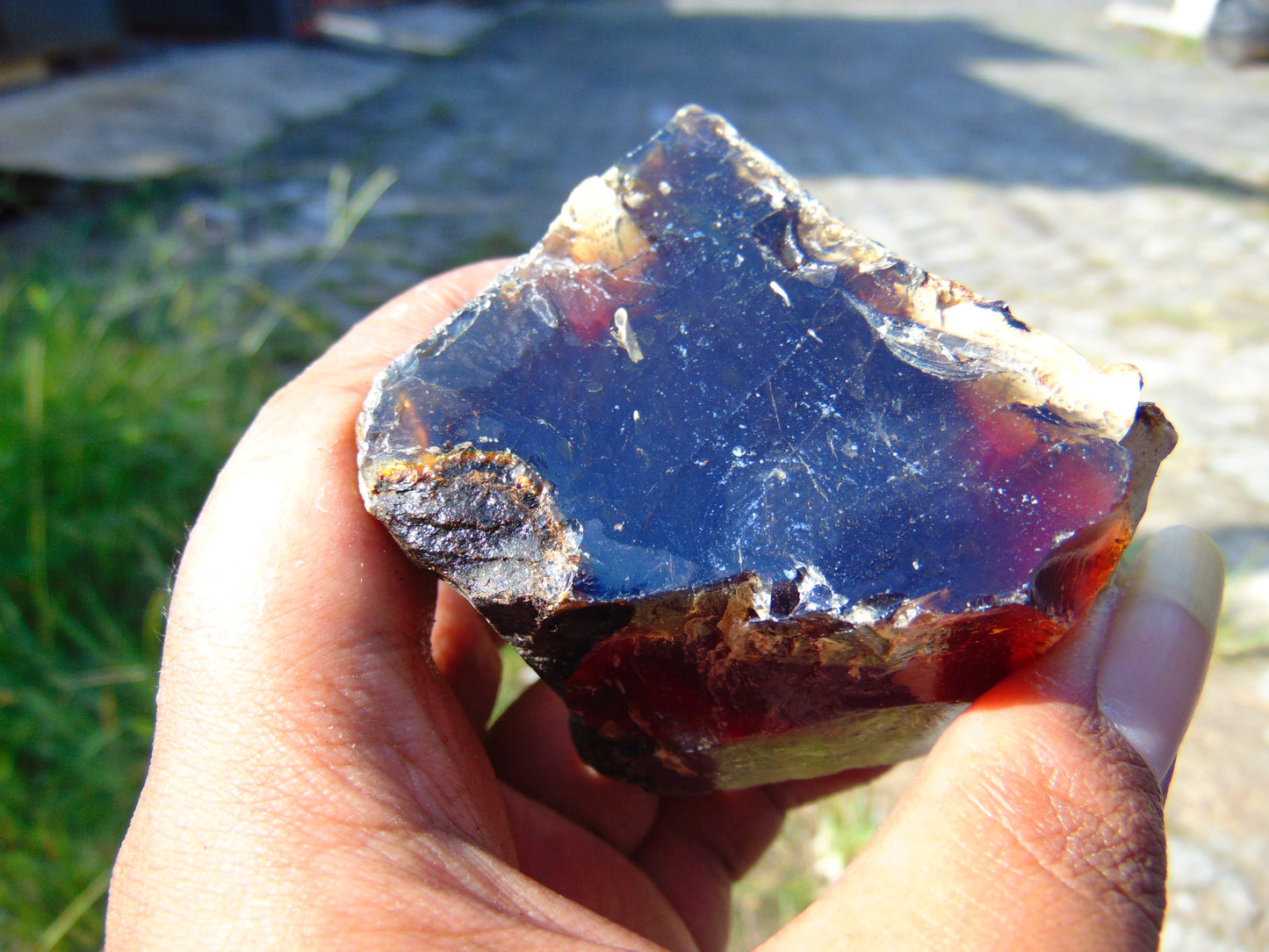 91 gram Rough Raw Indonesian Blue Amber for Healing AGRB114