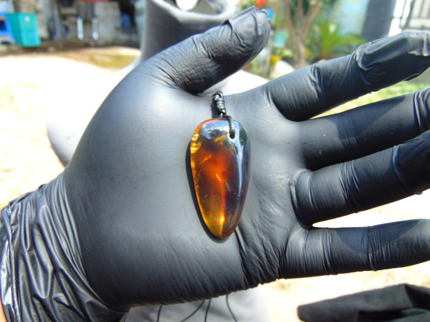 6 gram Pendant Indonesian Blue Amber for Healing PBA70