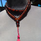 78 gram 108 Beads Rosary Mala Buddha for Yoga and Meditation Indonesian Red Bluish Amber for Healing MR7