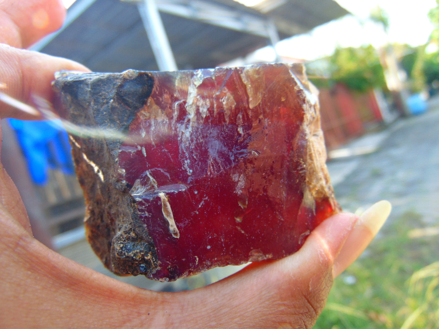 91 gram Rough Raw Indonesian Blue Amber for Healing AGRB114
