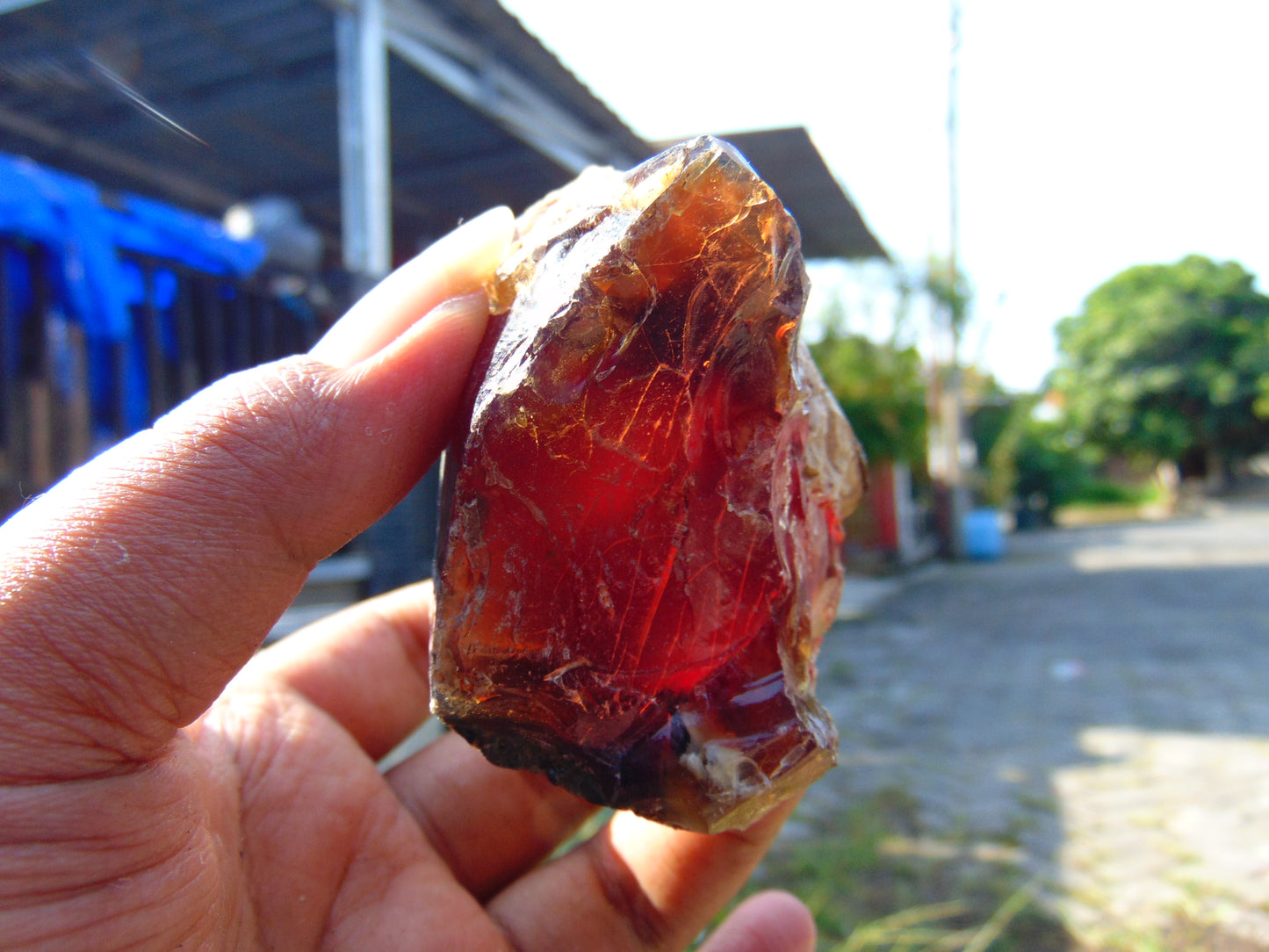 91 gram Rough Raw Indonesian Blue Amber for Healing AGRB114