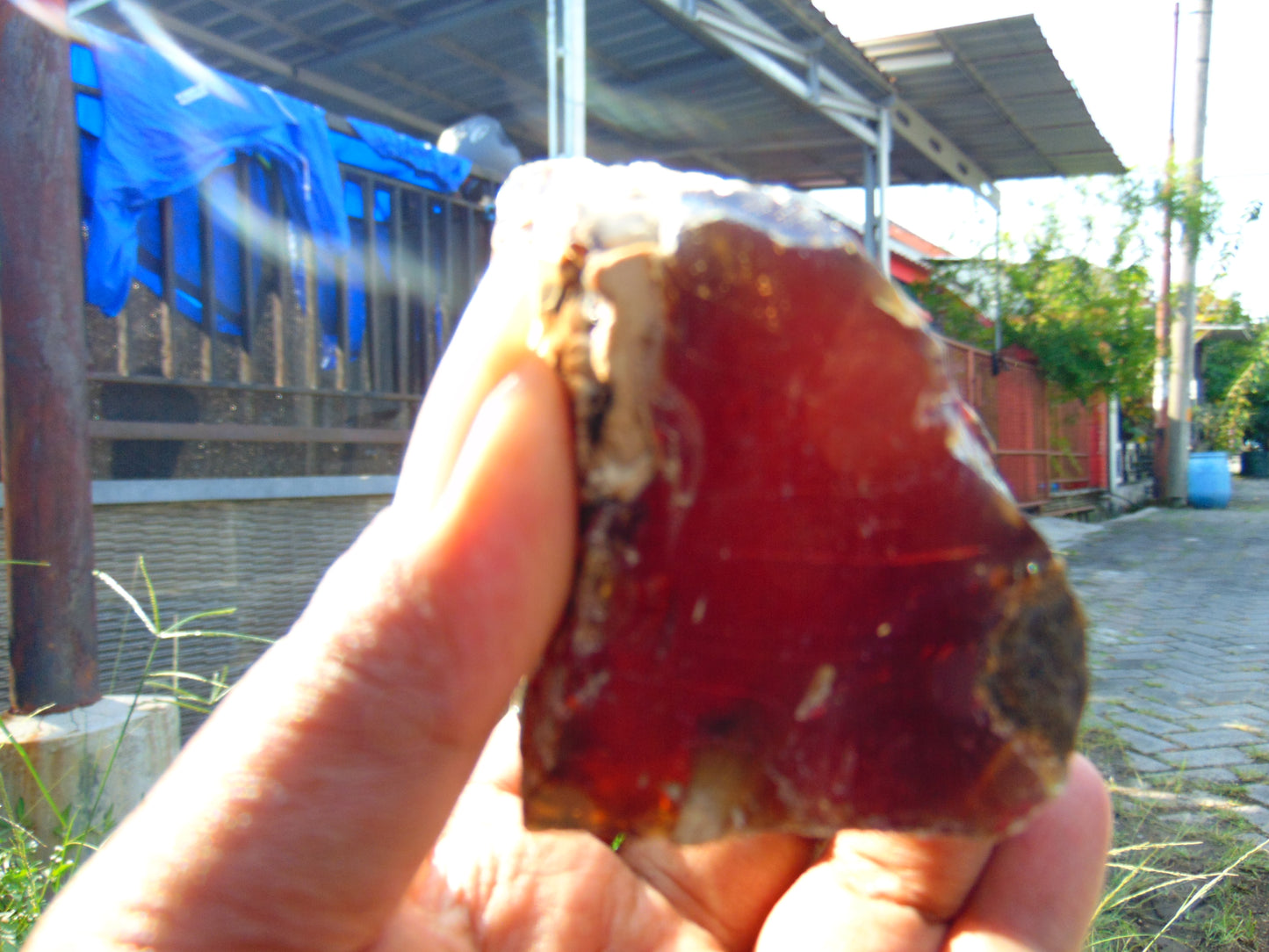 91 gram Rough Raw Indonesian Blue Amber for Healing AGRB114