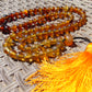 58 gram 81 Rosary Mala Buddha for Yoga and Meditation Indonesian Yellow Blue Amber for Healing BT04