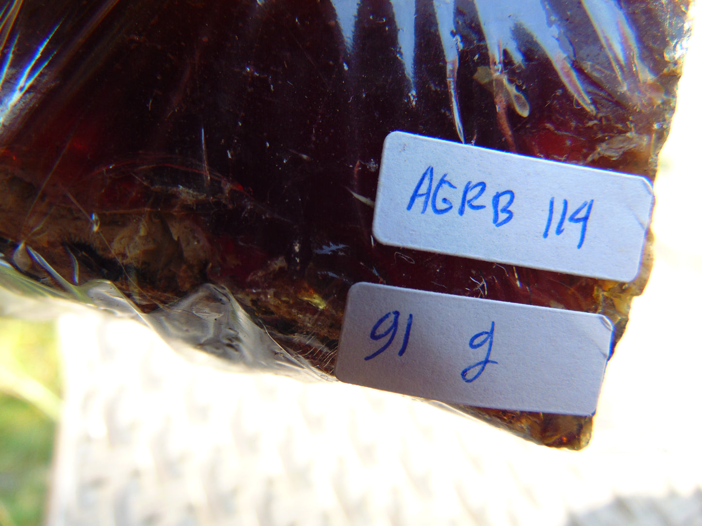 91 gram Rough Raw Indonesian Blue Amber for Healing AGRB114