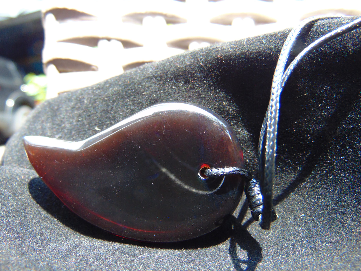 Natural Indonesian Crystal Amber Pendant Magatama, 10 gram Crystal Amber Comma Pendant,Unique Statement Gift for Men Women 26a49 (Copy)