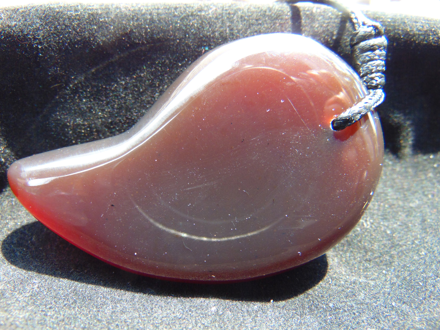 Natural Indonesian Amber Pendant Magatama, 31 gram Amber Comma Pendant,Unique Statement Gift for Men Women 25a05