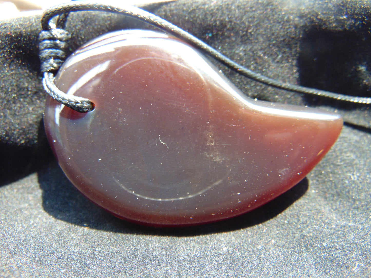 Natural Indonesian Amber Pendant Magatama, 31 gram Amber Comma Pendant,Unique Statement Gift for Men Women 25a05