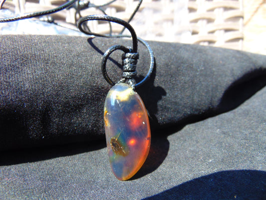 6 gram Teardrop Pendant Indonesian Blue Amber for Healing PB222