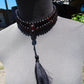 74 gram 108 Beads Rosary Mala Buddha for Yoga and Meditation Indonesian Dark Red Amber for Healing MR5