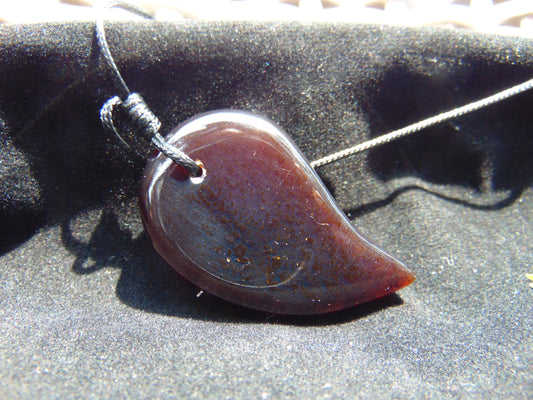 Natural Indonesian Amber Pendant Magatama, 7 gram Amber Comma Pendant,Unique Statement Gift for Men Women 26Y62