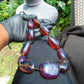 167 gr 11 beads Big Necklace Indonesian blue Amber for Healing FRN14