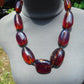 167 gr 11 beads Big Necklace Indonesian blue Amber for Healing FRN14