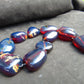 194 gr 11 beads Big Necklace Indonesian blue Amber for Healing FRN9
