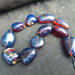 194 gr 11 beads Big Necklace Indonesian blue Amber for Healing FRN9