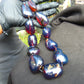 194 gr 11 beads Big Necklace Indonesian blue Amber for Healing FRN9