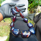 194 gr 11 beads Big Necklace Indonesian blue Amber for Healing FRN9