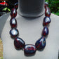 194 gr 11 beads Big Necklace Indonesian blue Amber for Healing FRN9
