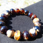 19 Gram 18 Small Beads Bracelet Indonesian Yellow Bluish Amber for Healing SB46