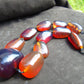 172 gr 11 beads Big Necklace Indonesian blue Amber for Healing FRN33