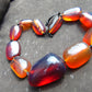 172 gr 11 beads Big Necklace Indonesian blue Amber for Healing FRN33