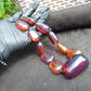 172 gr 11 beads Big Necklace Indonesian blue Amber for Healing FRN33
