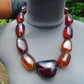 172 gr 11 beads Big Necklace Indonesian blue Amber for Healing FRN33
