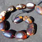 88 gram Small Beads Combination Necklace Indonesian Red White Amber for Healing NE41