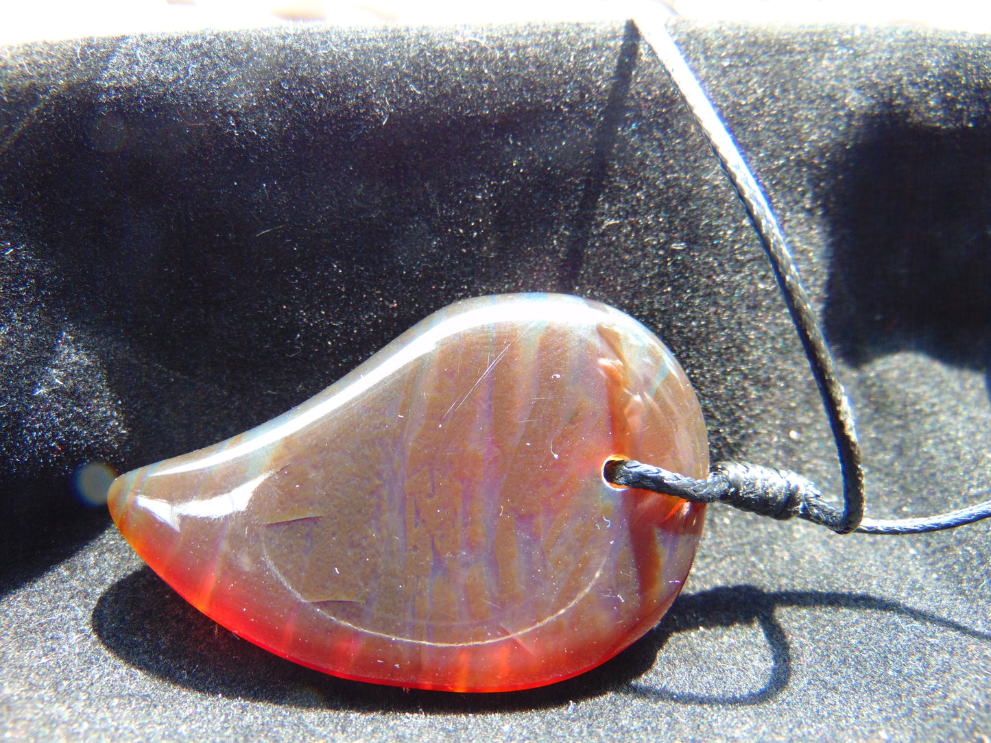 Natural Indonesian Amber Pendant Magatama, 8.9 gram Amber Comma Pendant,Unique Statement Gift for Men Women 26N41