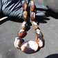 88 gram Small Beads Combination Necklace Indonesian Red White Amber for Healing NE41