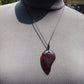 Natural Indonesian Amber Pendant Magatama, 8.9 gram Amber Comma Pendant,Unique Statement Gift for Men Women 26N41