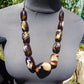 88 gram Small Beads Combination Necklace Indonesian Red White Amber for Healing NE41
