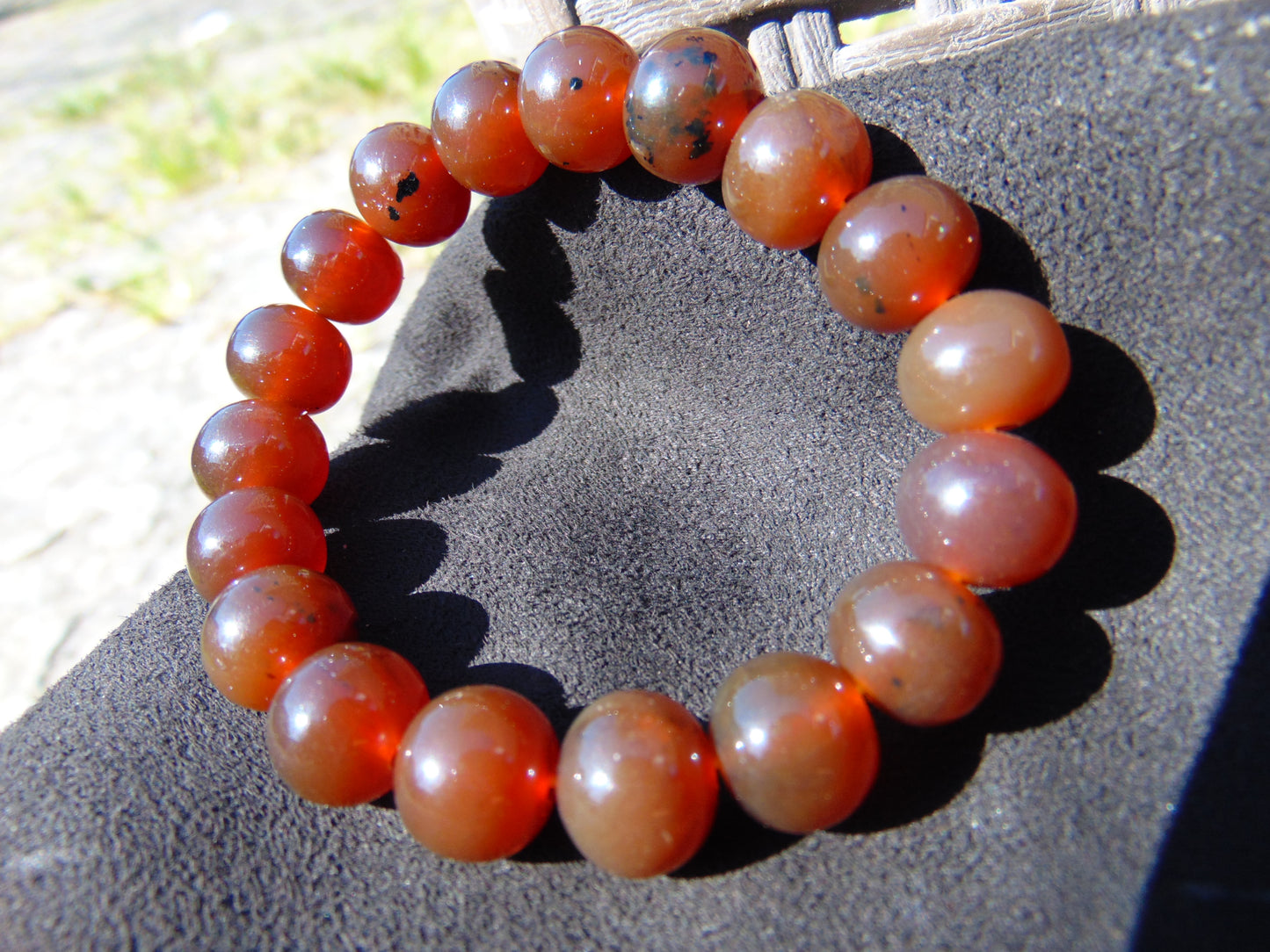 15 Gram 18 Small Beads Bracelet Indonesian Red Amber for Healing SB48