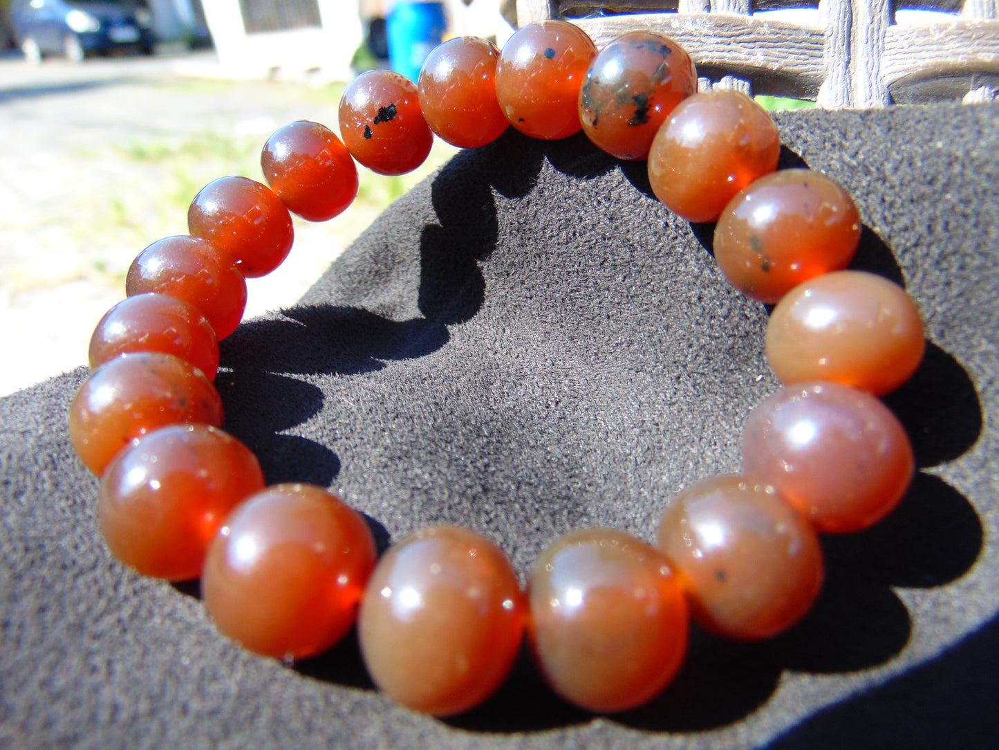 15 Gram 18 Small Beads Bracelet Indonesian Red Amber for Healing SB48