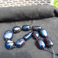 221 gr 11 beads Big Necklace Indonesian blue Amber for Healing FRN11