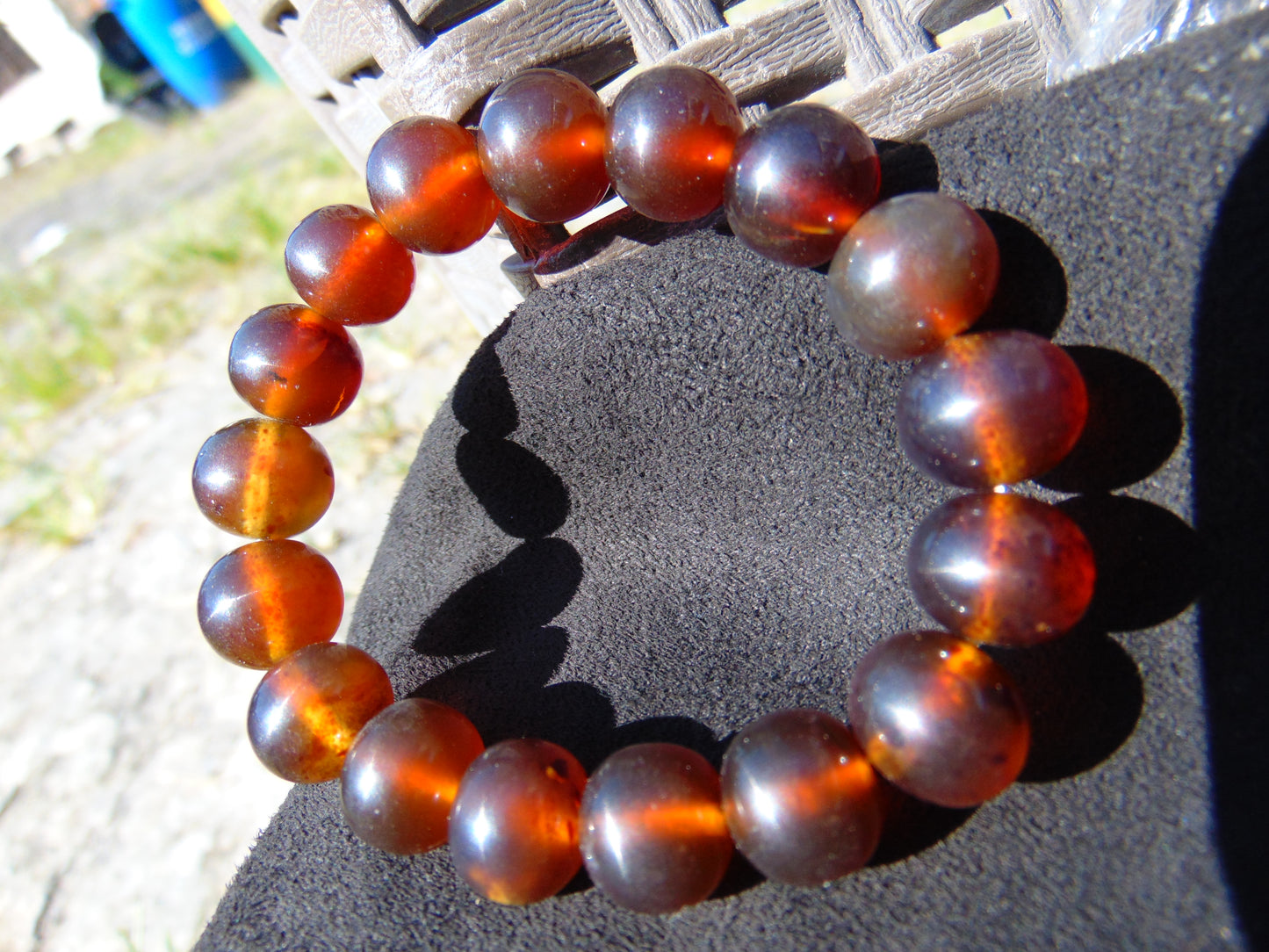 15 Gram 18 Small Beads Bracelet Indonesian Red Amber for Healing SB50