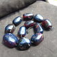 221 gr 11 beads Big Necklace Indonesian blue Amber for Healing FRN11