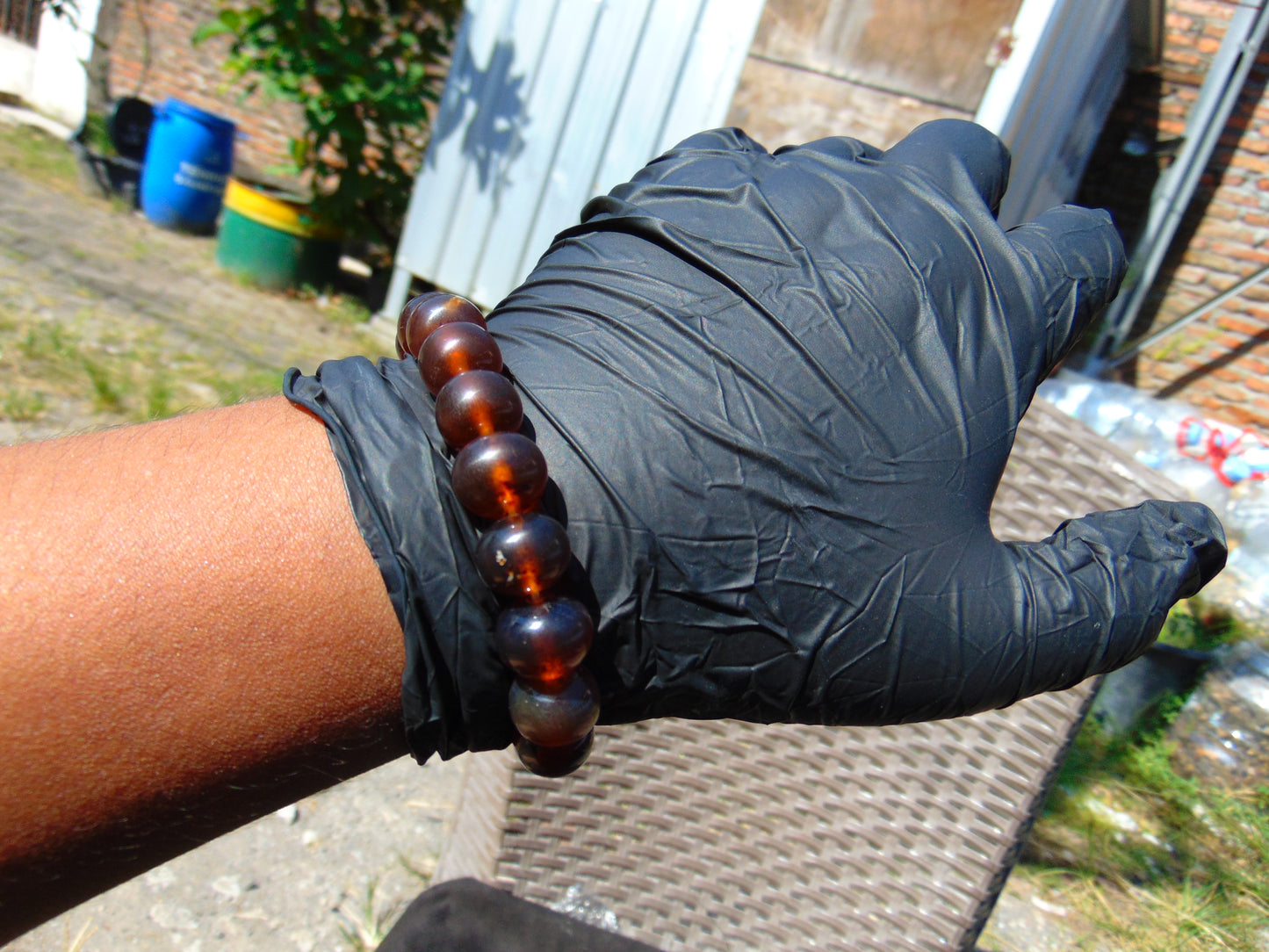 15 Gram 18 Small Beads Bracelet Indonesian Red Amber for Healing SB50