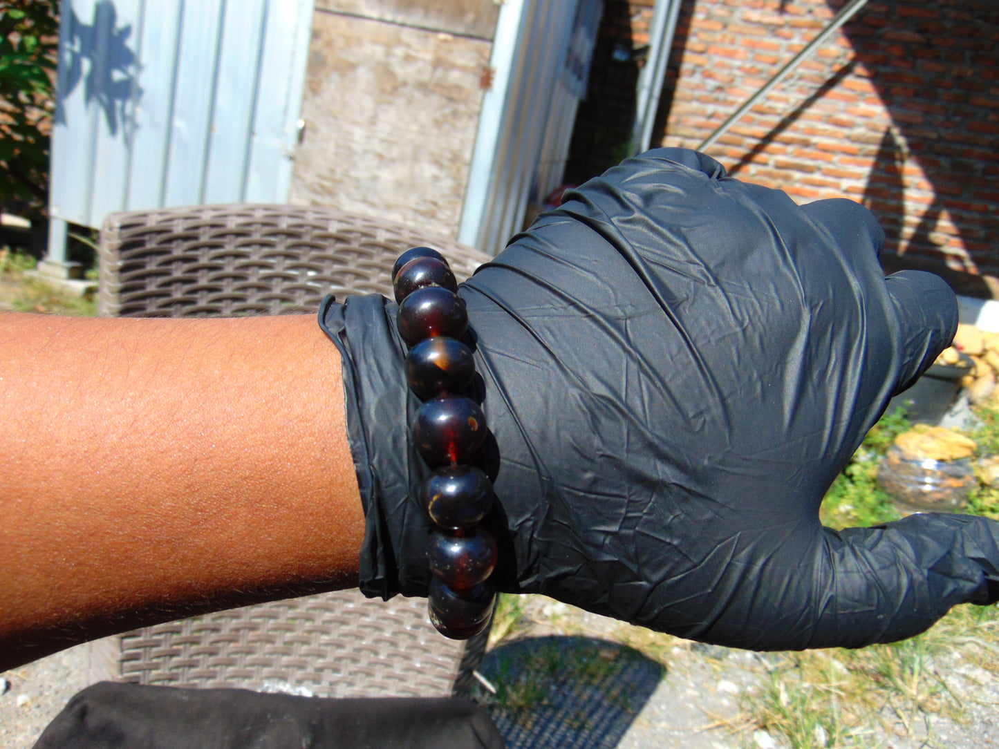 19 Gram 18 Small Beads Bracelet Indonesian Red Amber for Healing SB49