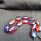 137 gr 13 beads Big Necklace Indonesian blue Amber for Healing FRN30