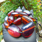 137 gr 13 beads Big Necklace Indonesian blue Amber for Healing FRN30