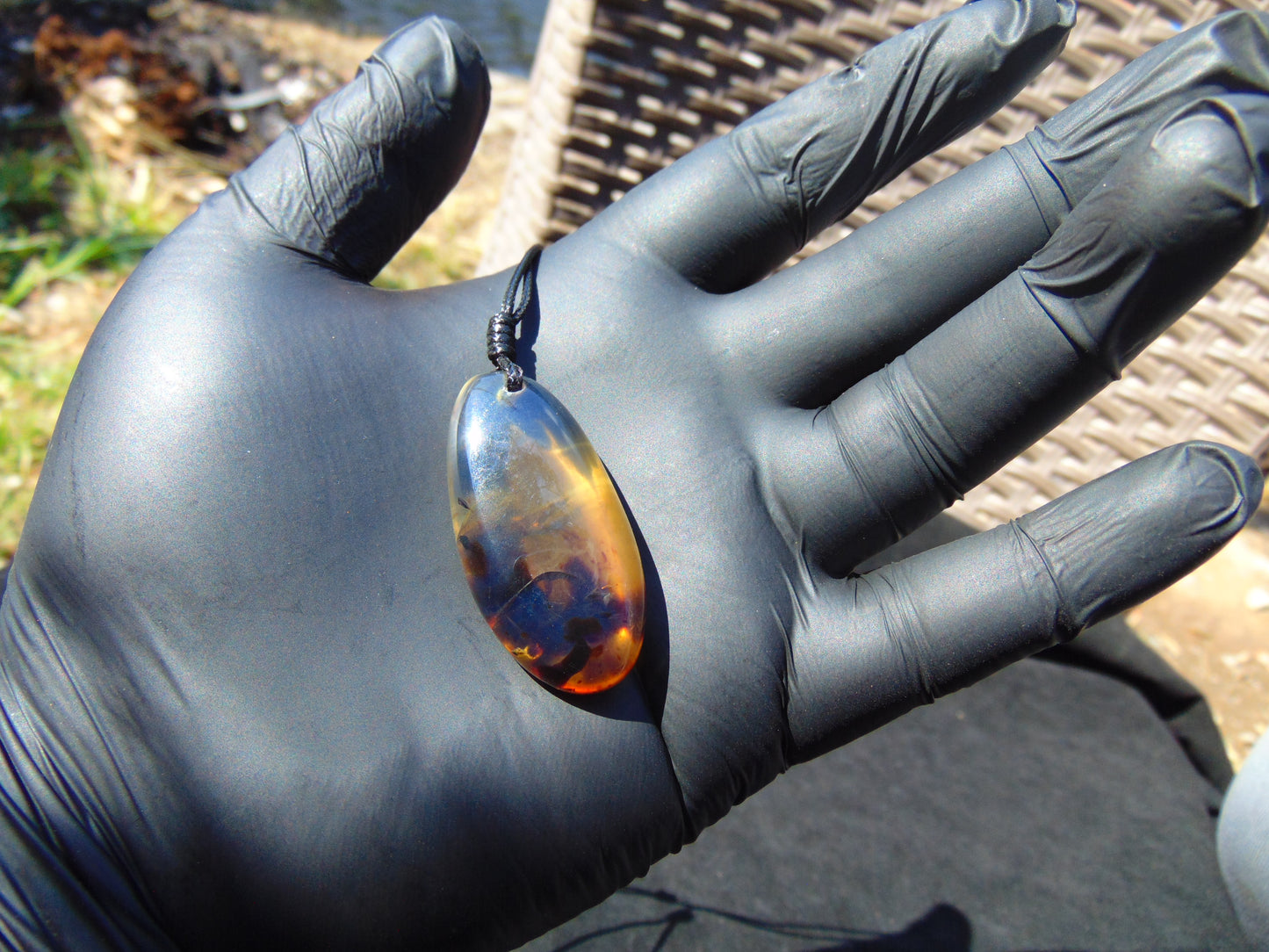 6 gram Pendant Indonesian Sky Blue Amber for Healing 26PA02