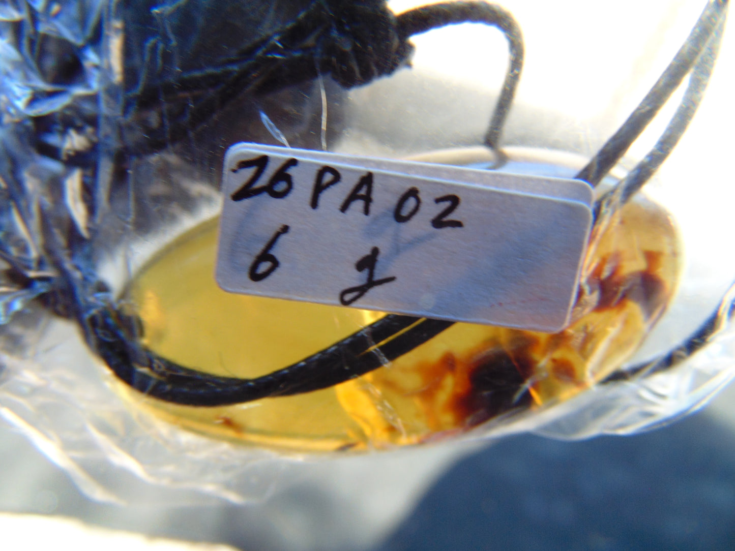 6 gram Pendant Indonesian Sky Blue Amber for Healing 26PA02