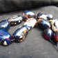 285 gr 11 beads Big Necklace Indonesian blue Amber for Healing FRN29