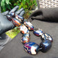 285 gr 11 beads Big Necklace Indonesian blue Amber for Healing FRN29