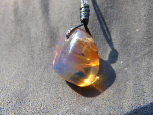 6 gram Pendant Indonesian Crystal Blue Amber for Healing 26A141
