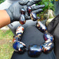 285 gr 11 beads Big Necklace Indonesian blue Amber for Healing FRN29