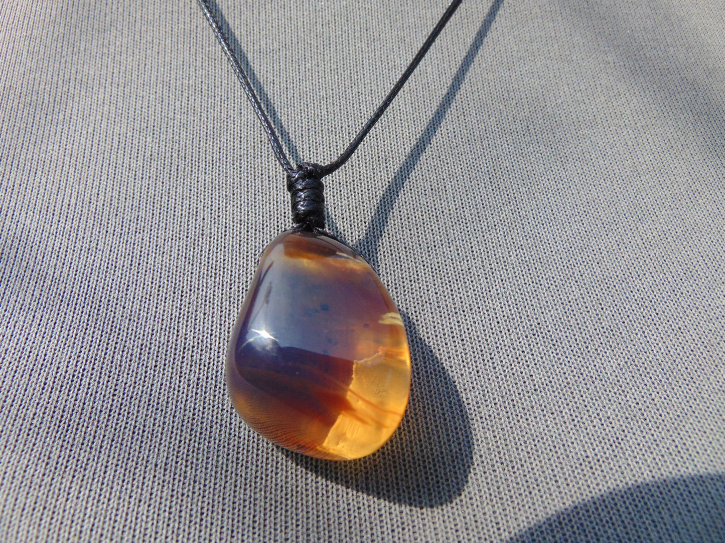 6 gram Pendant Indonesian Crystal Blue Amber for Healing 26A141
