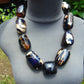 285 gr 11 beads Big Necklace Indonesian blue Amber for Healing FRN29