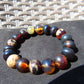 19 Gram 18 Small Beads Bracelet Indonesian Black Blue Amber for Healing SB25