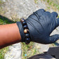 19 Gram 18 Small Beads Bracelet Indonesian Black Blue Amber for Healing SB25